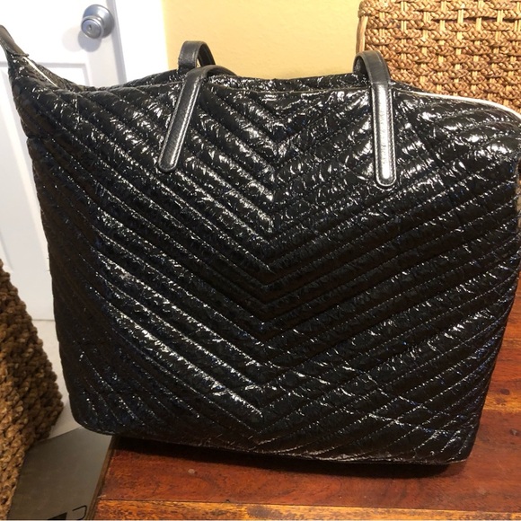 Rebecca Minkoff Stella Quilted Top Zip Large Tote - Black - Picture 4 of 16